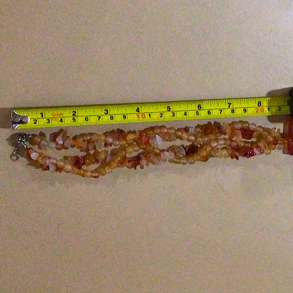 ❤ Multi strand Agate necklace with beautiful Brazilian Agate Pendant ❤ - Picture 11 of 12